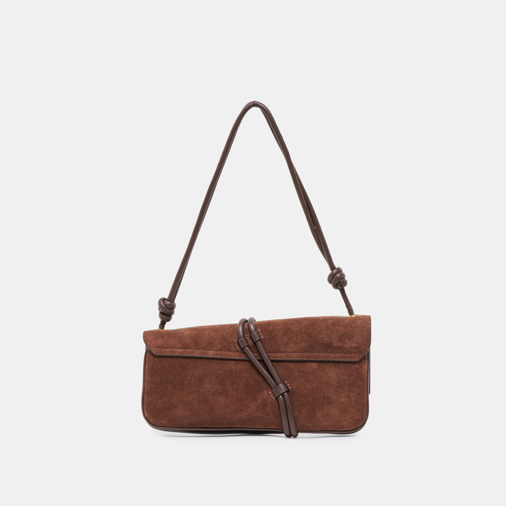 Dolce Vita HANDBAGS | Alice Chocolate Suede Shoulder Bag