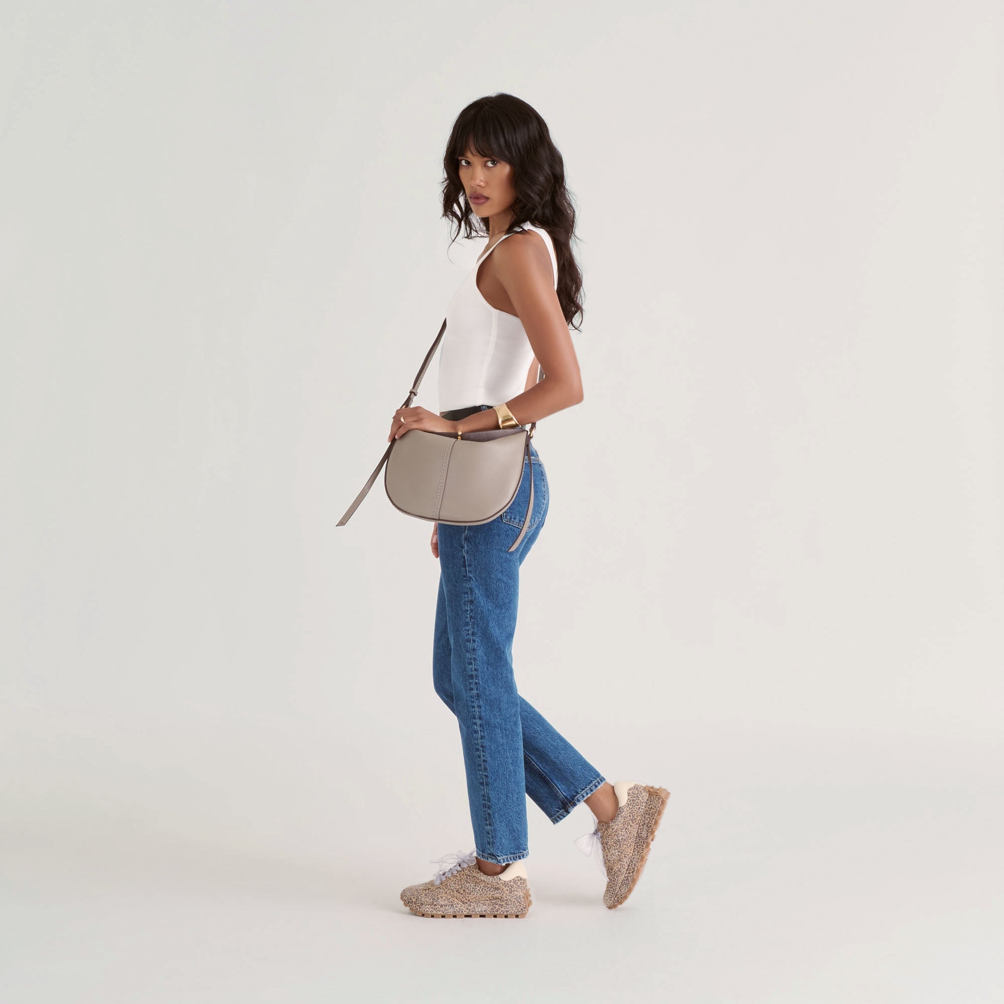 Dolce Vita HANDBAGS | Burano Grey Leather Crossbody