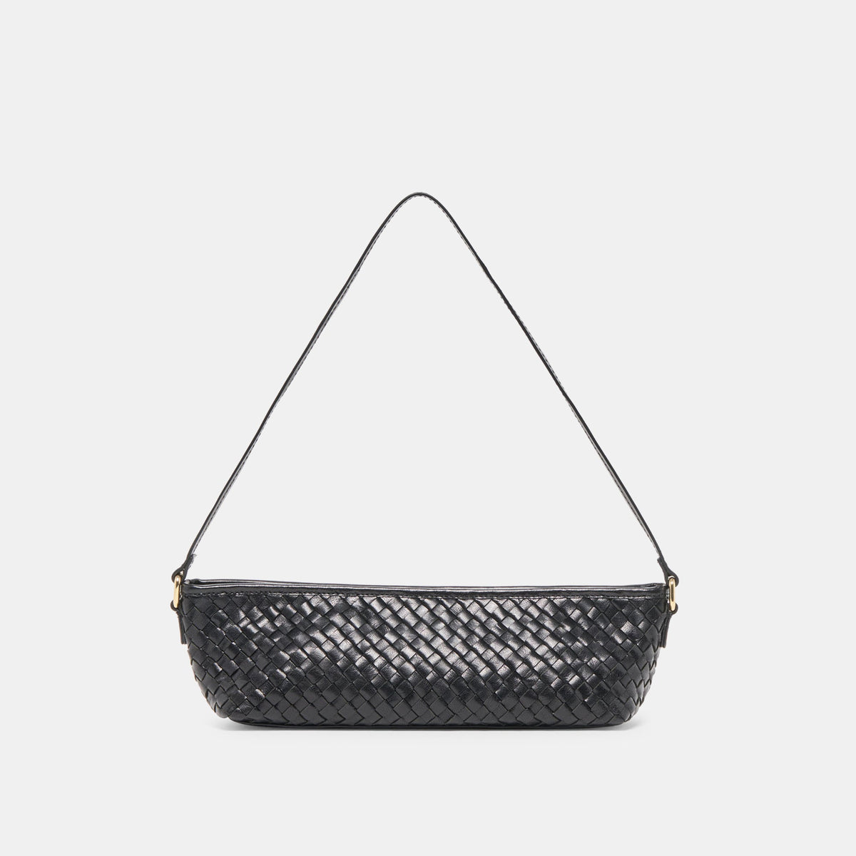 Dolce Vita HANDBAGS | Savaii Black Woven Leather Shoulder Bag