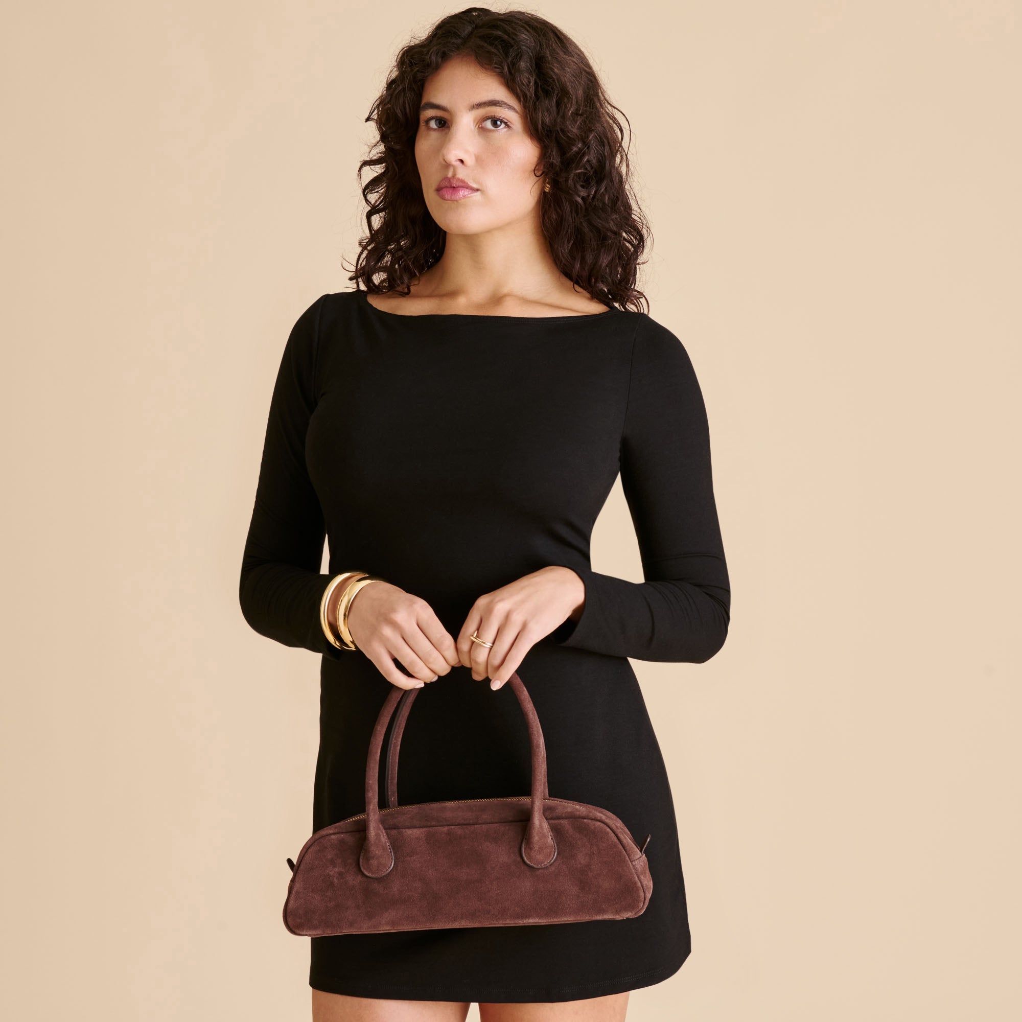 Dolce Vita HANDBAGS | Boracay Chocolate Suede Shoulder Bag
