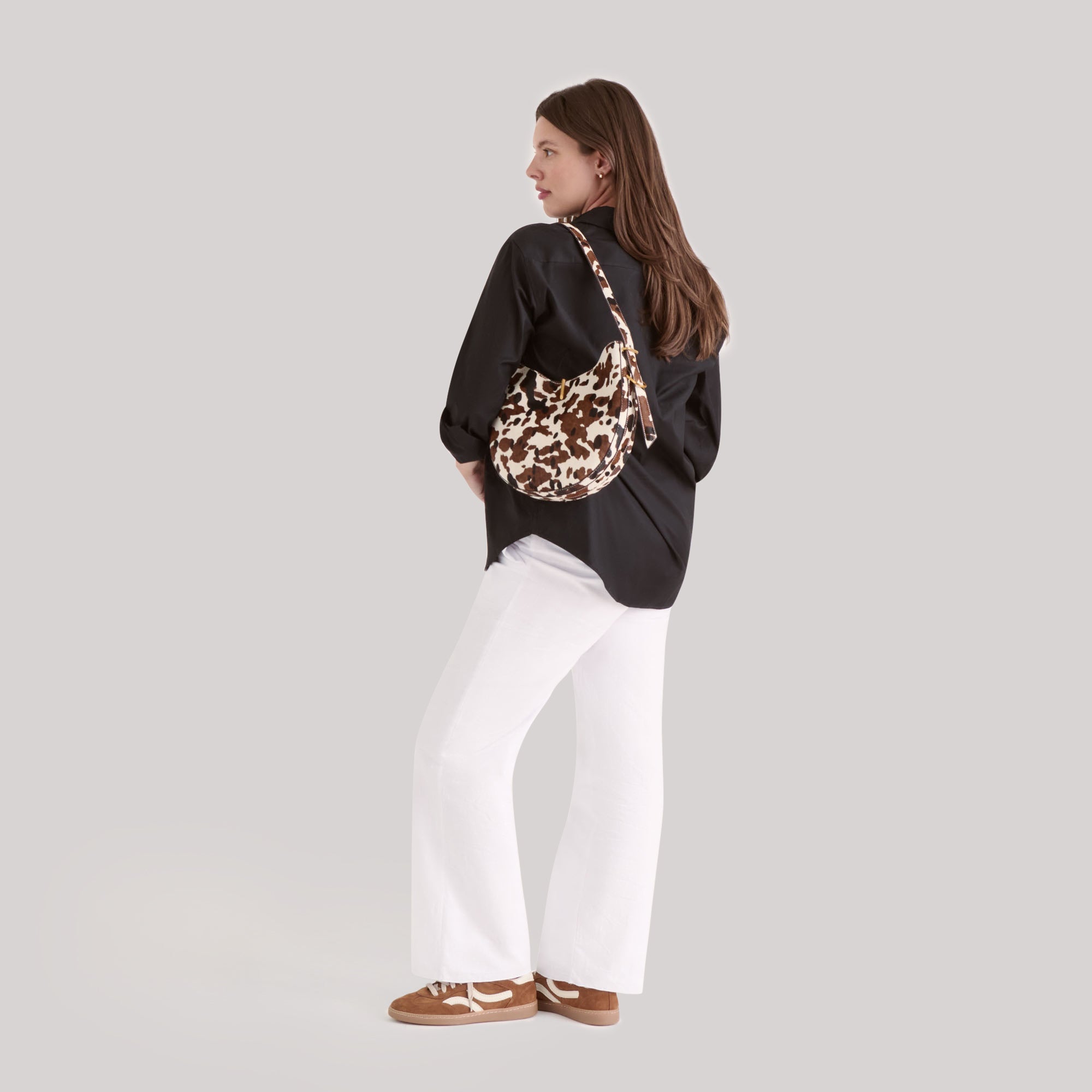 Dolce Vita HANDBAGS | Bree Cocoa Calf Hair Shoulder Bag