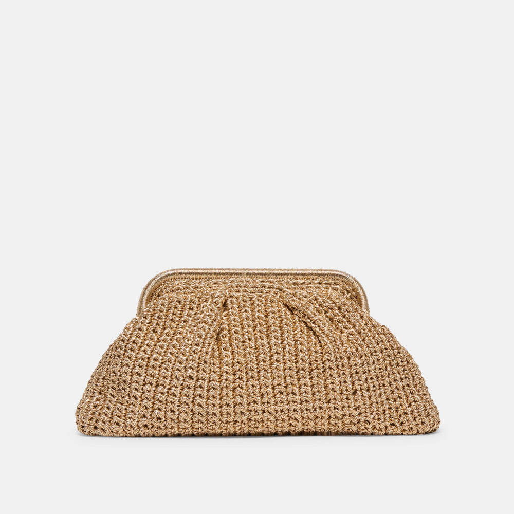 Dolce Vita HANDBAGS | Ione Gold Crochet Clutch