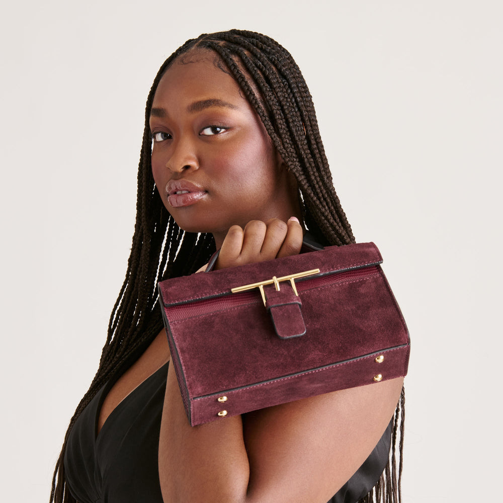 Dolce Vita HANDBAGS | Zannone Burgundy Suede Crossbody