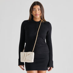 Dolce Vita HANDBAGS | Rozey White Satin Clutch