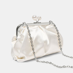 Dolce Vita HANDBAGS | Kendall White Satin Clutch