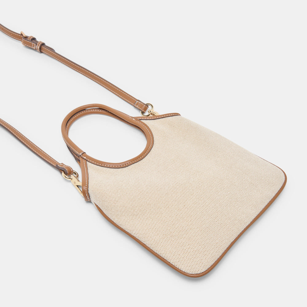 Dolce Vita HANDBAGS | SYLVENE Natural Canvas Removable Crossbody Handbag