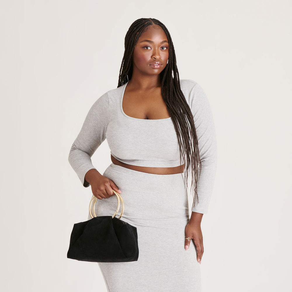 Dolce Vita HANDBAGS | Channing Black Suede Handbag