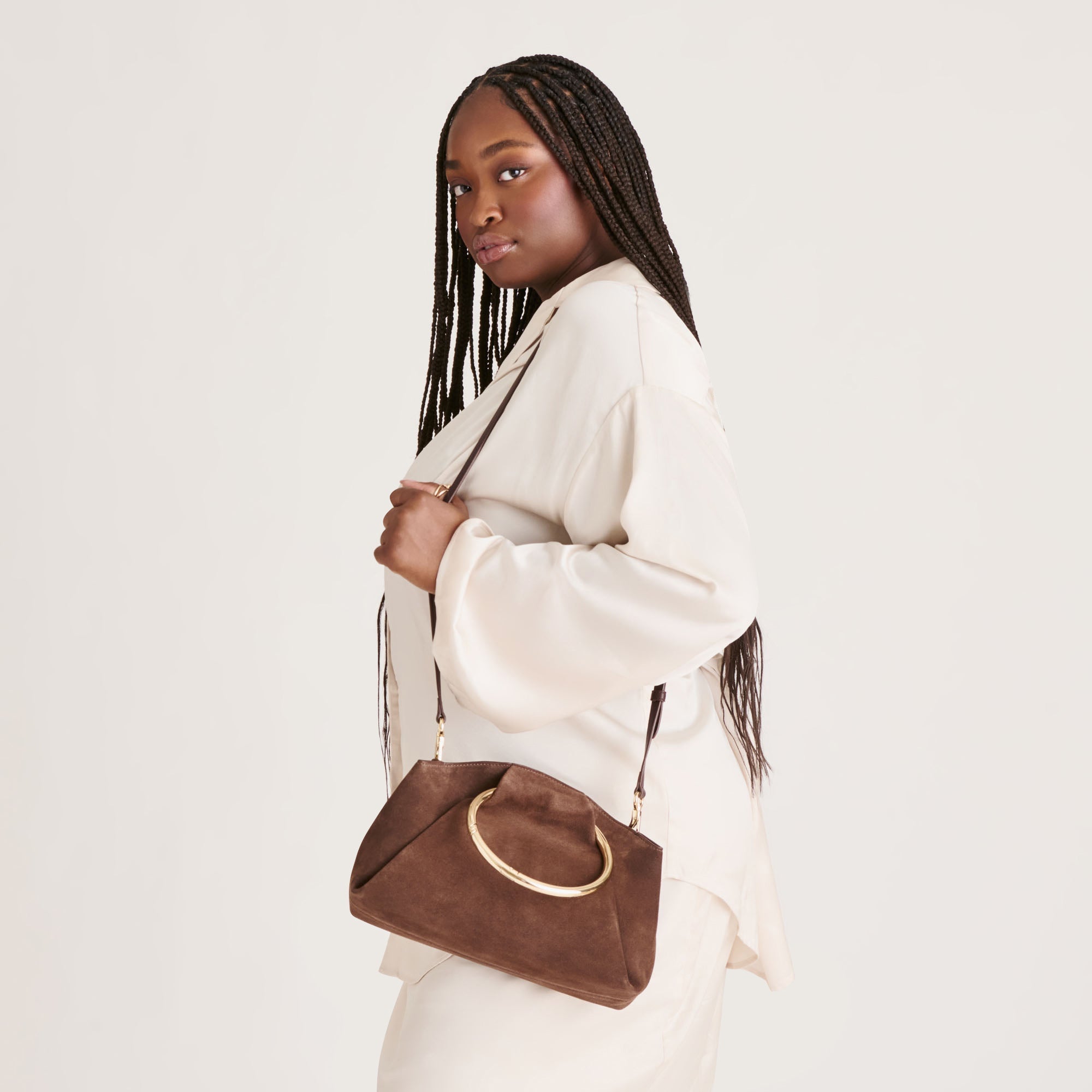 Dolce Vita HANDBAGS | Channing Espresso Suede Handbag