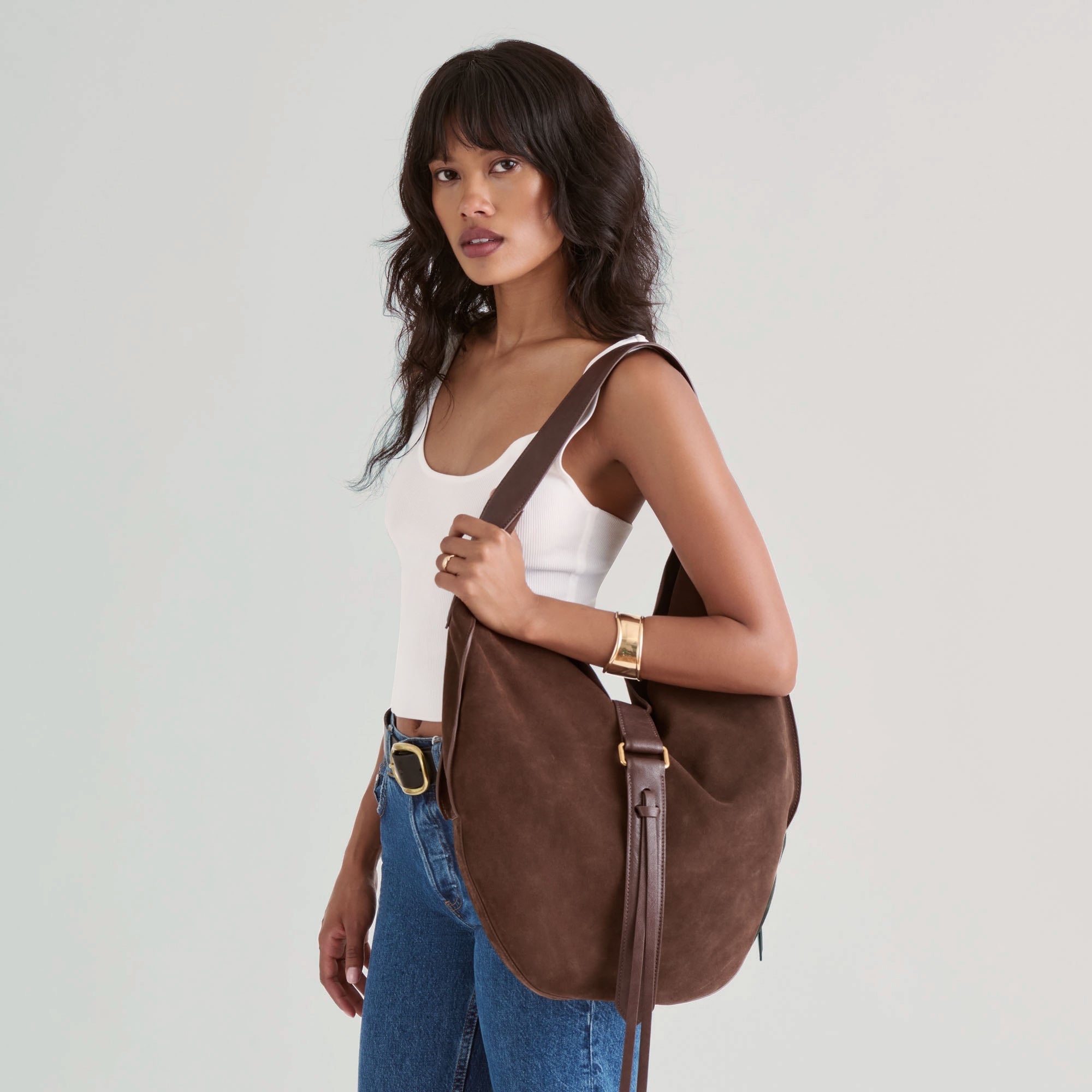 Dolce Vita HANDBAGS | Oakley Chocolate Suede Tote