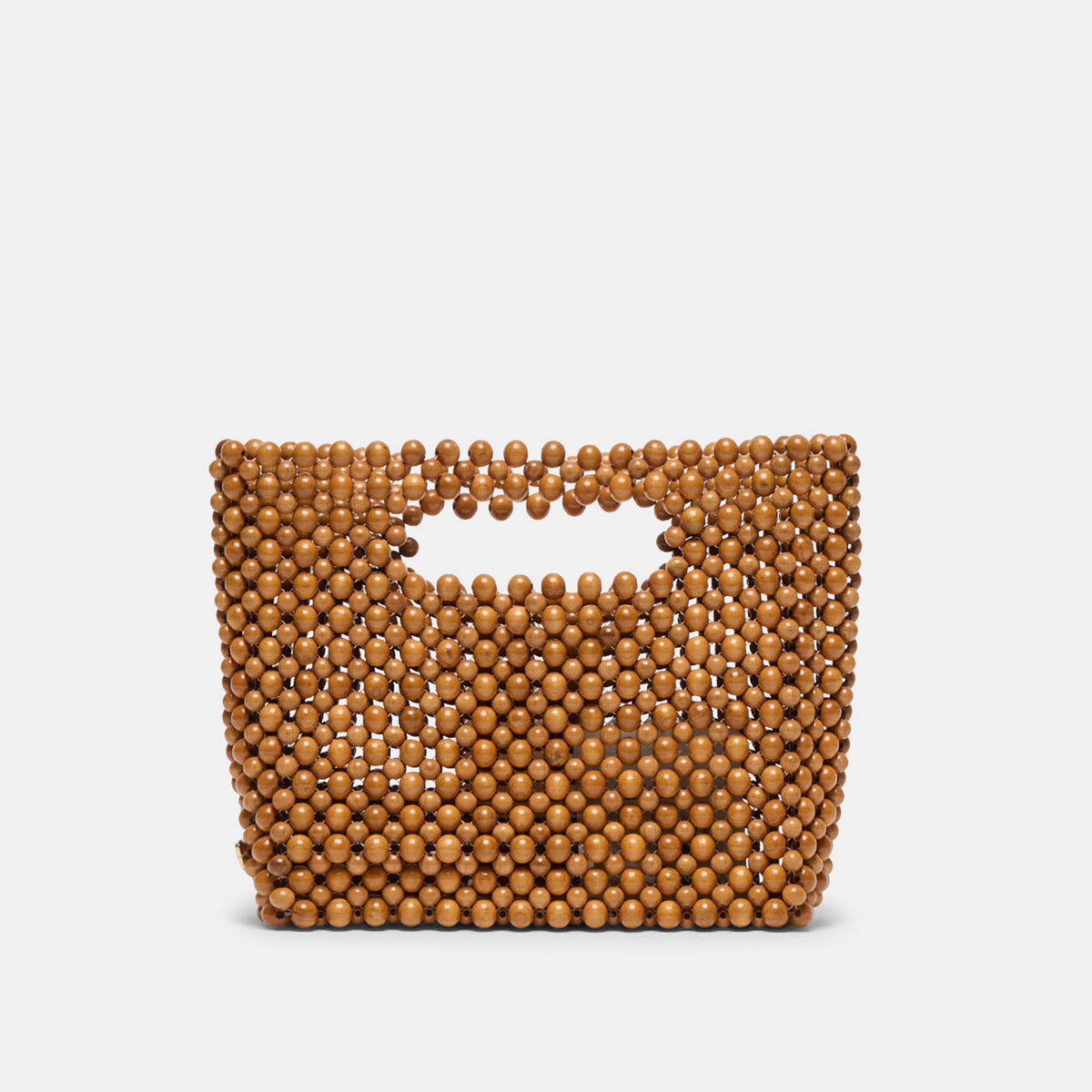 Dolce Vita HANDBAGS | LINZY Natural Wood Top-Handle Handbag with Crossbody Strap