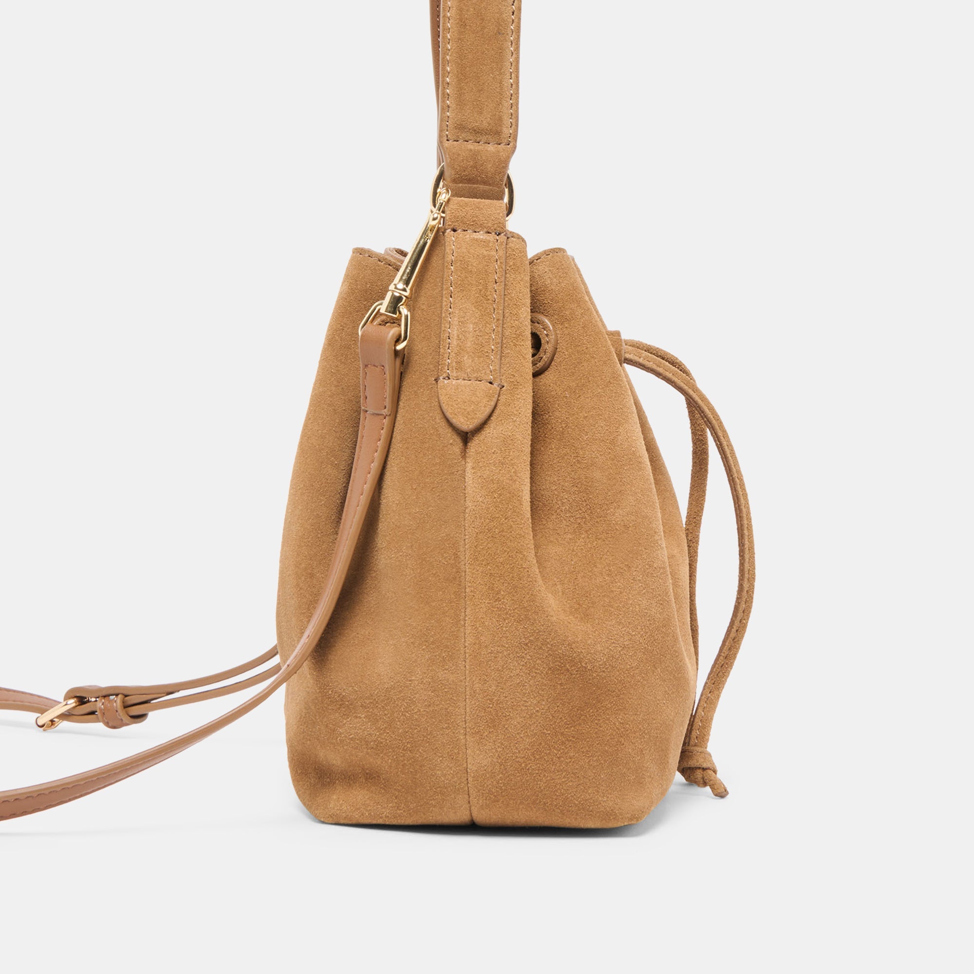 Dolce Vita HANDBAGS | Amaru Brown Suede Crossbody