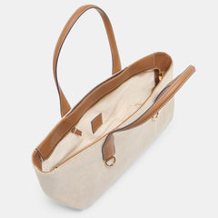 Dolce Vita HANDBAGS | CLARINA Natural Canvas Shoulder Bag