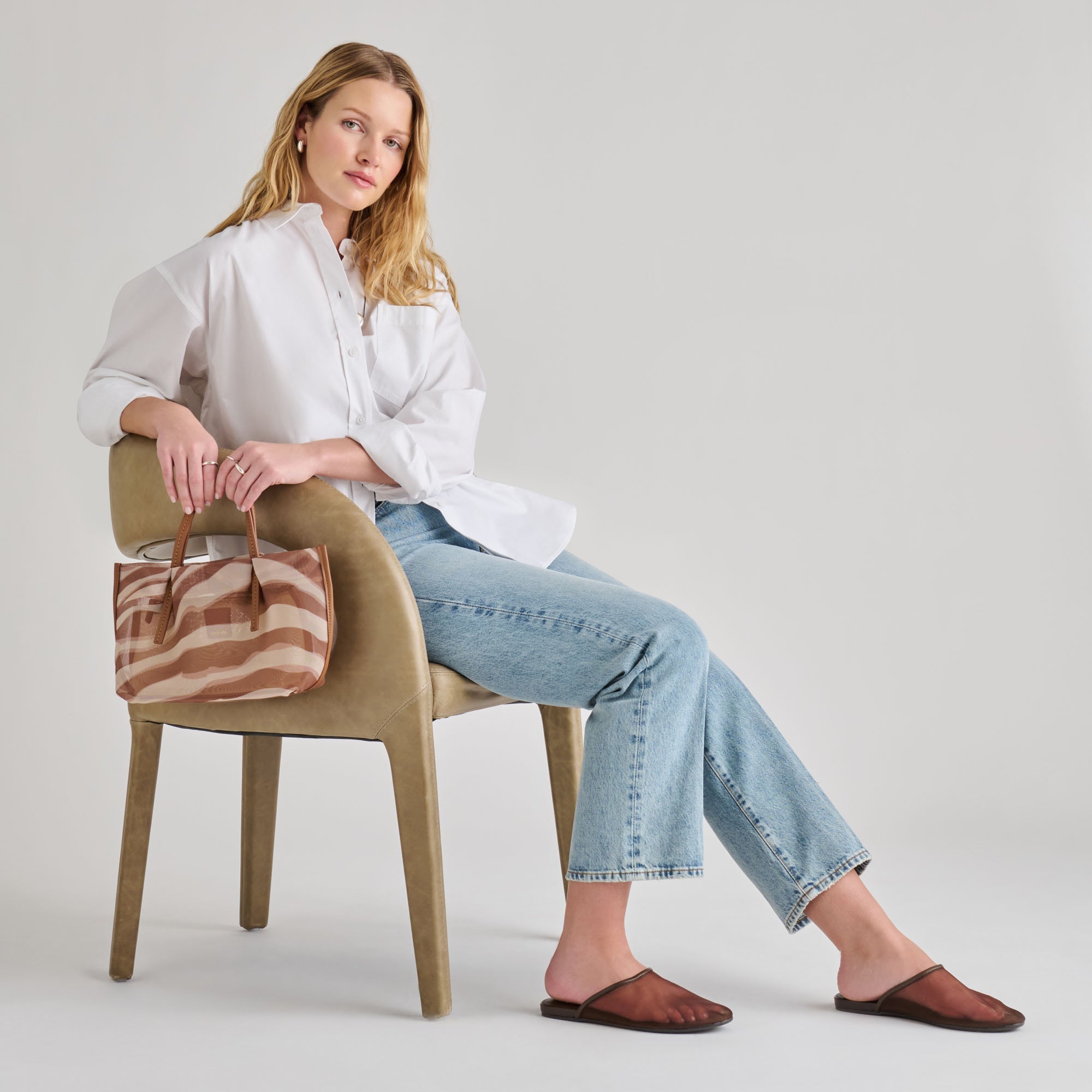 Dolce Vita HANDBAGS | Selene Zebra Mesh Handbag