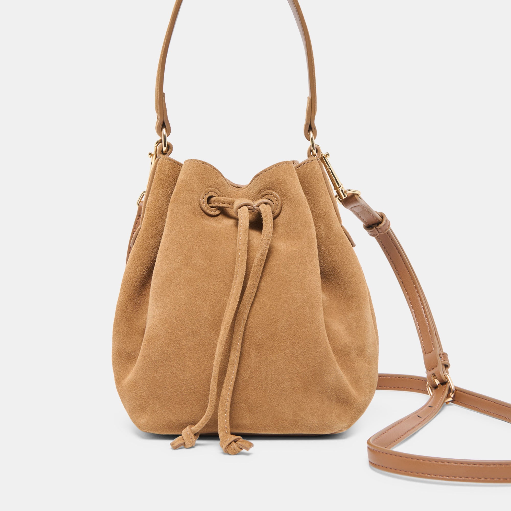 Dolce Vita HANDBAGS | Amaru Brown Suede Crossbody