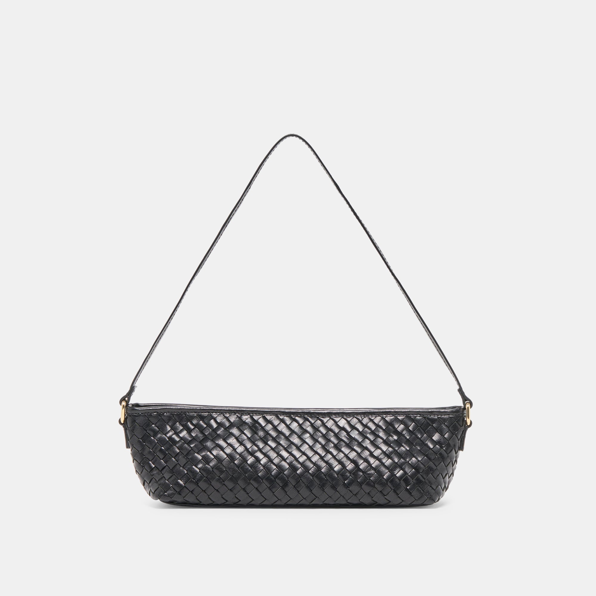 Dolce Vita HANDBAGS | Savaii Black Woven Leather Shoulder Bag