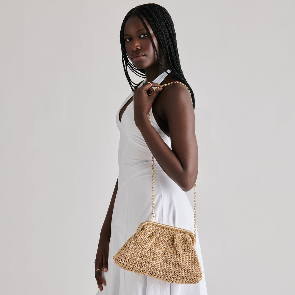 Dolce Vita HANDBAGS | Ione Gold Crochet Clutch