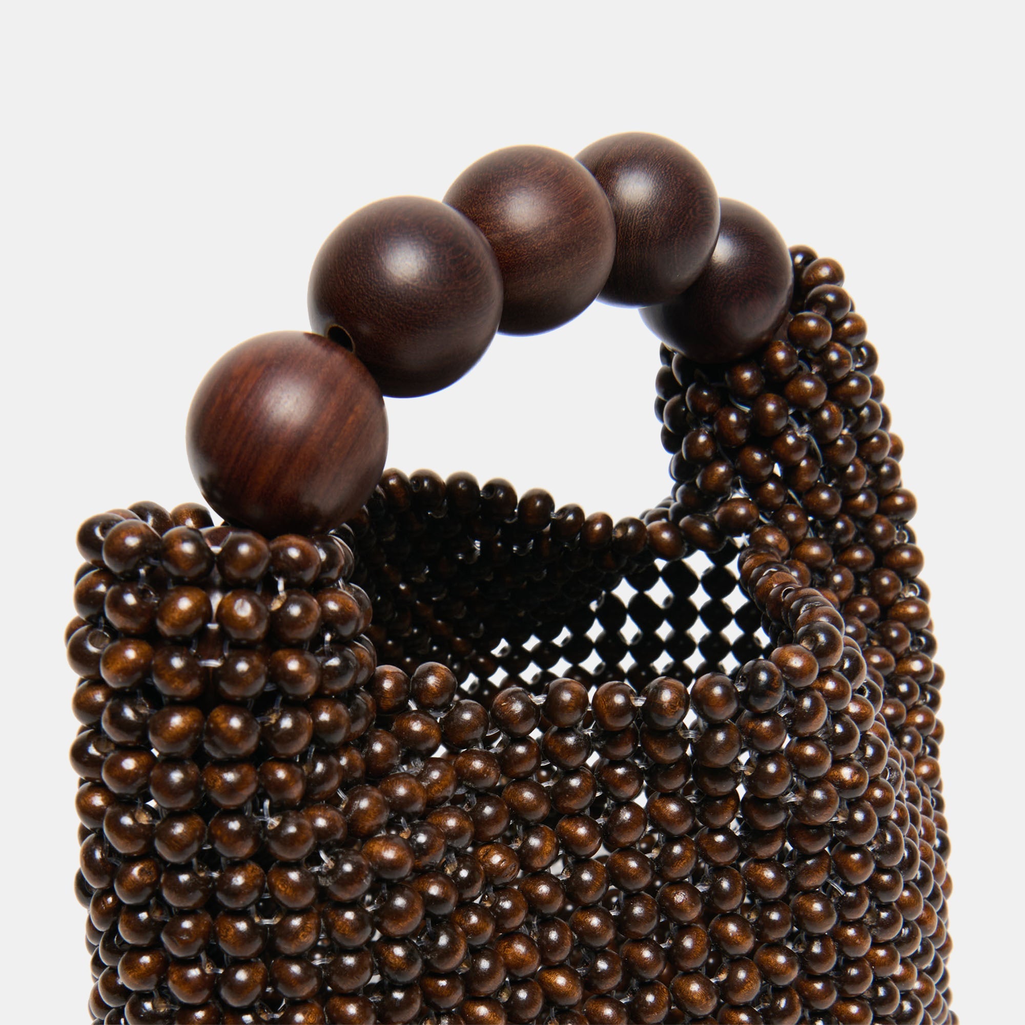 Dolce Vita HANDBAGS | CLOVER Chocolate Wood Beaded Handbag