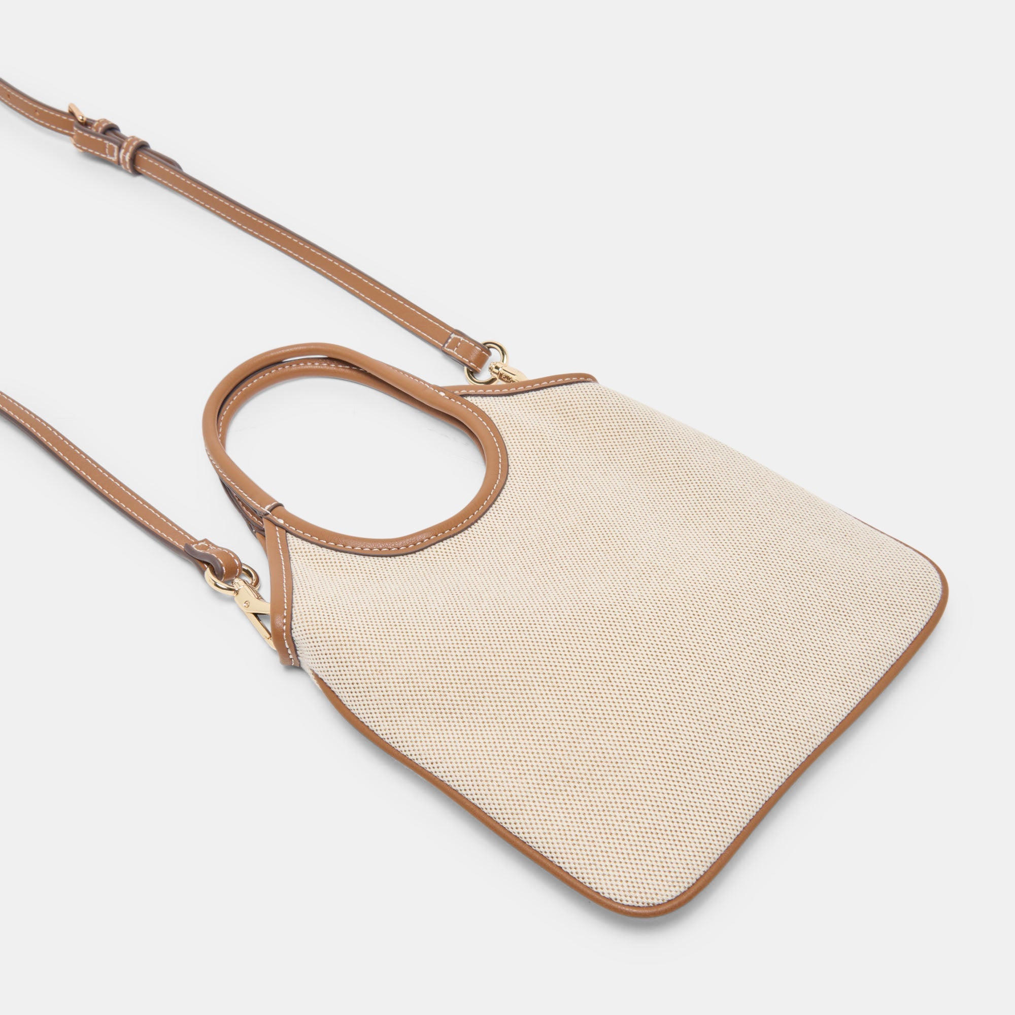 Dolce Vita HANDBAGS | SYLVENE Natural Canvas Removable Crossbody Handbag