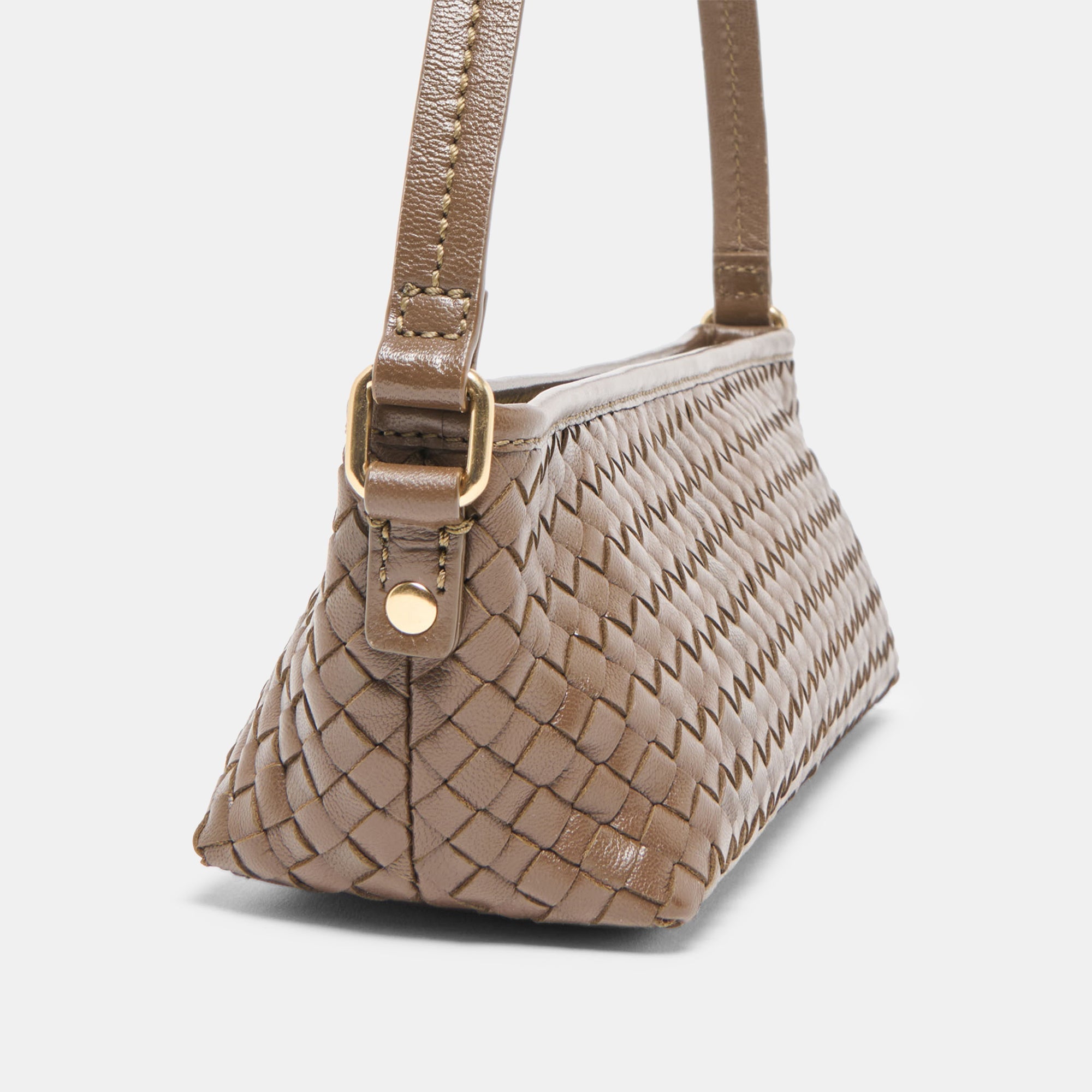 Dolce Vita HANDBAGS | Savaii Brown Woven Leather Shoulder Bag