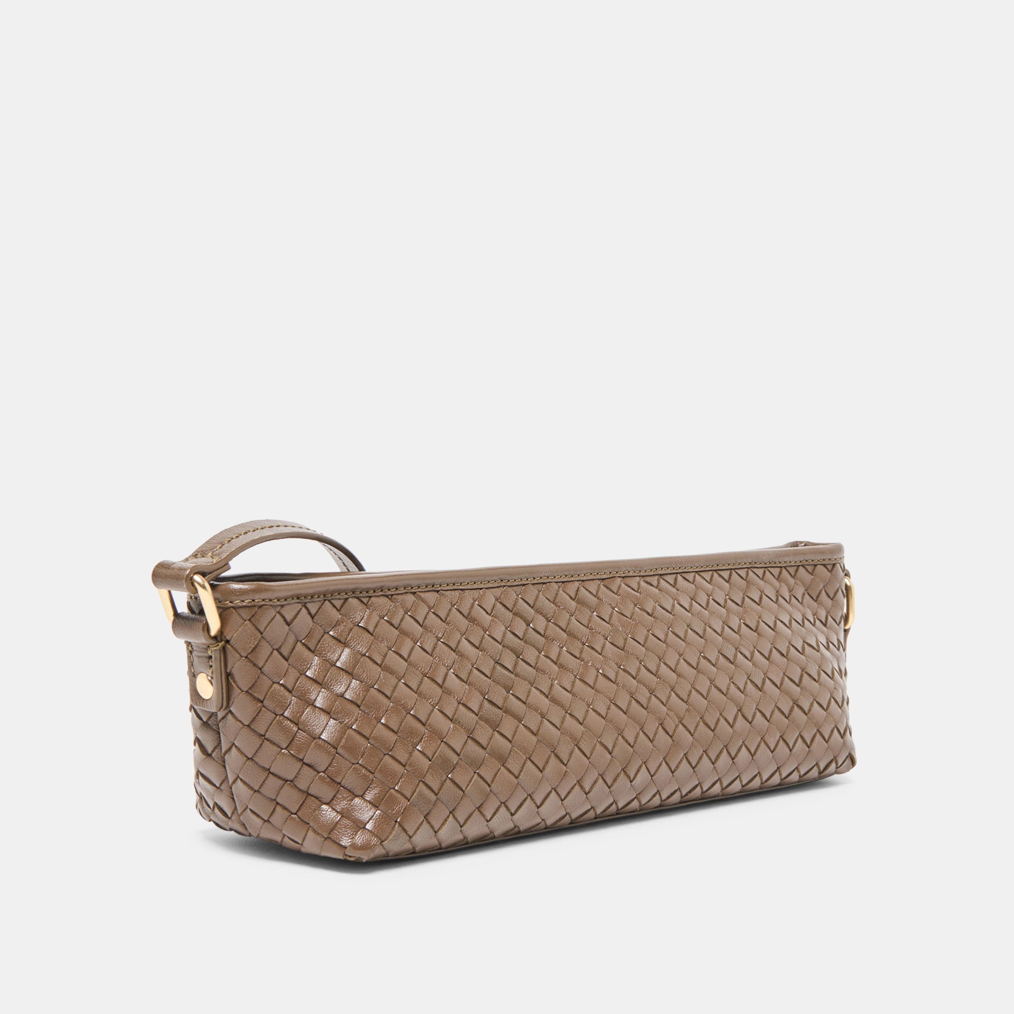Dolce Vita HANDBAGS | Savaii Brown Woven Leather Shoulder Bag