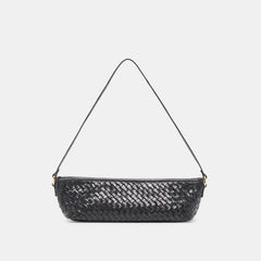 Dolce Vita HANDBAGS | Savaii Black Woven Leather Shoulder Bag