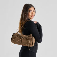 Dolce Vita HANDBAGS | Hudson Olive Suede Shoulder Bag
