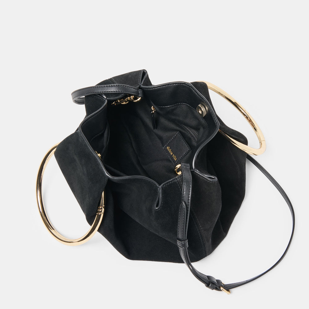 Dolce Vita HANDBAGS | Channing Black Suede Handbag