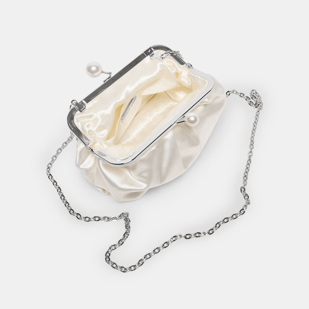 Dolce Vita HANDBAGS | Kendall White Satin Clutch