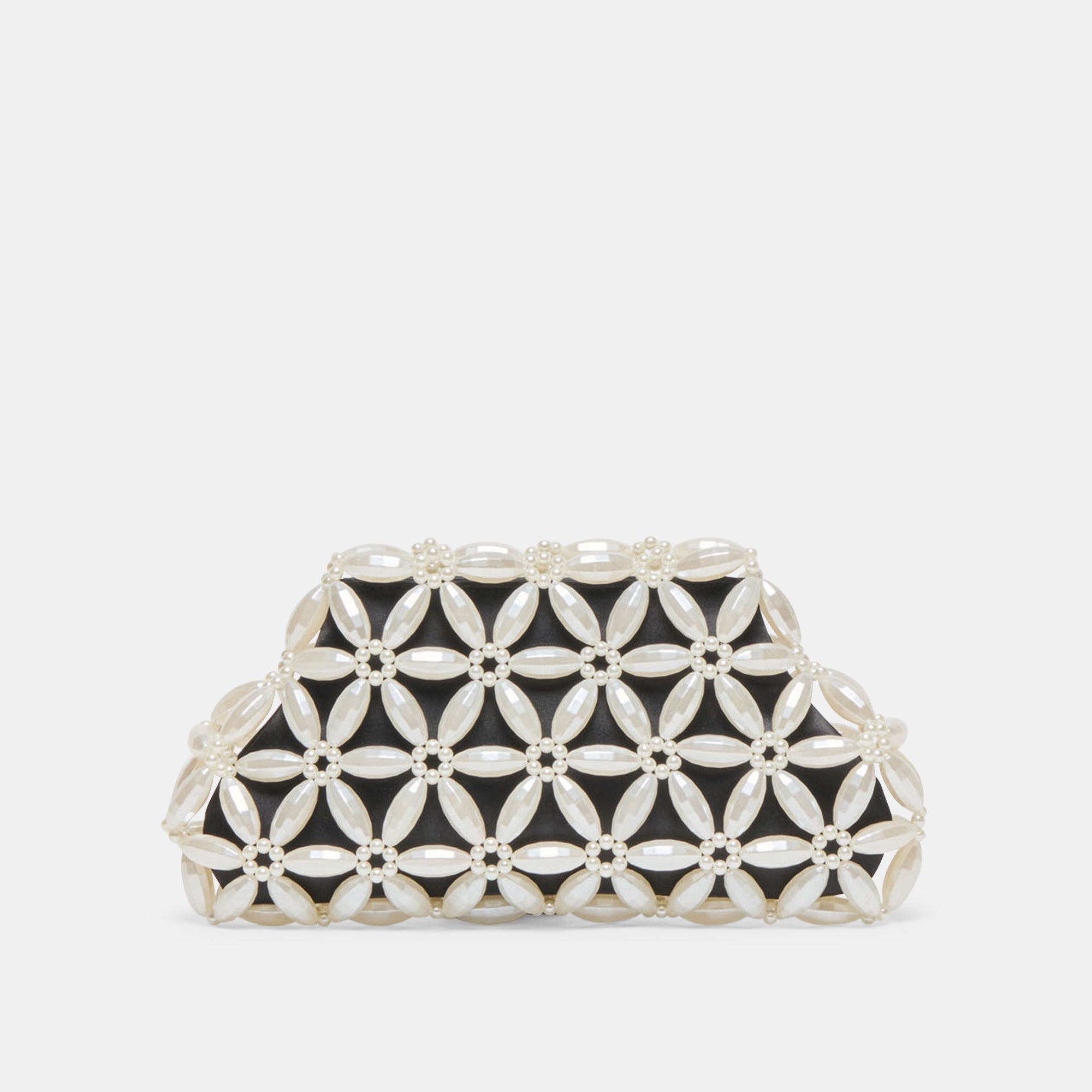 Dolce Vita HANDBAGS | Marlow Black Satin Pearl Clutch