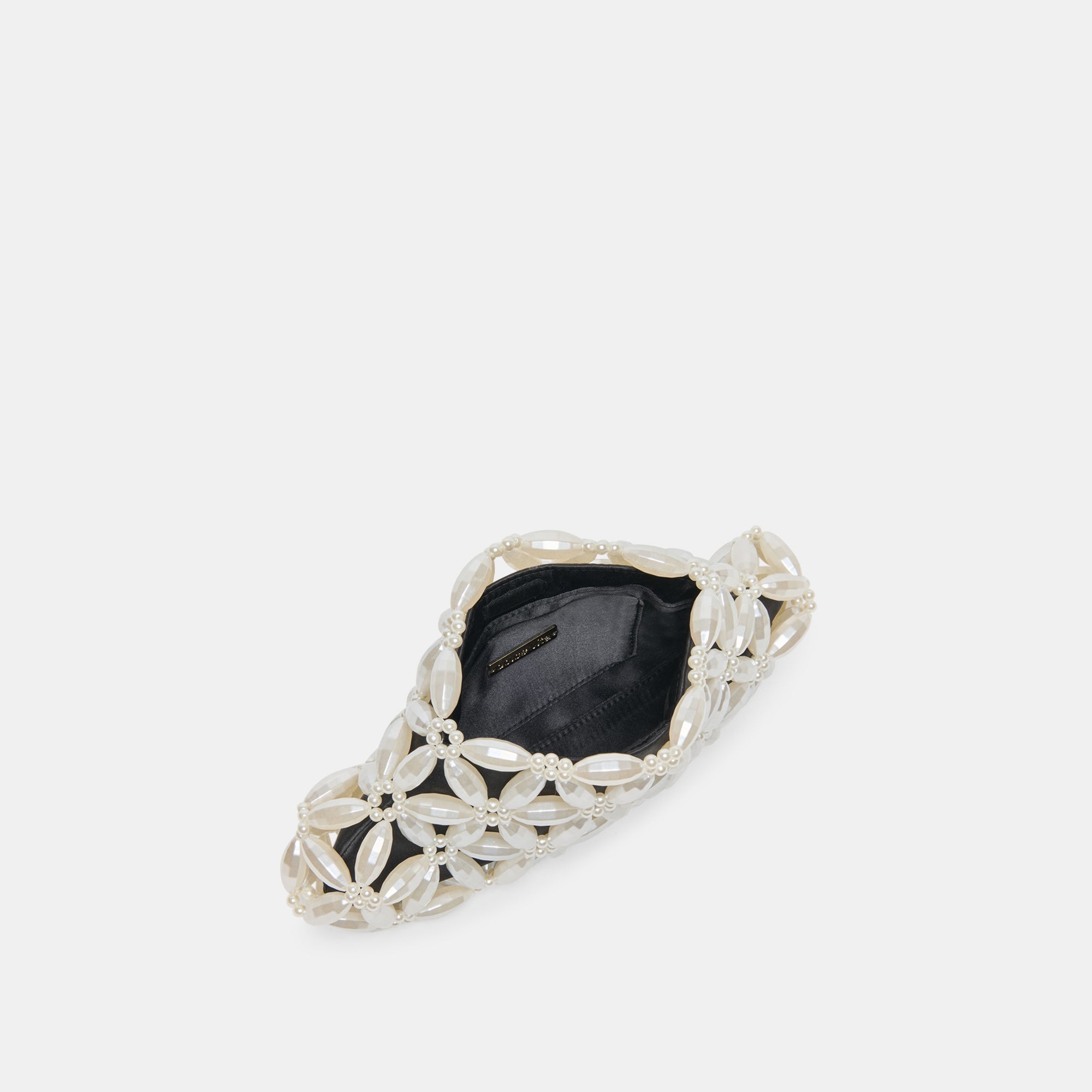 Dolce Vita HANDBAGS | Marlow Black Satin Pearl Clutch