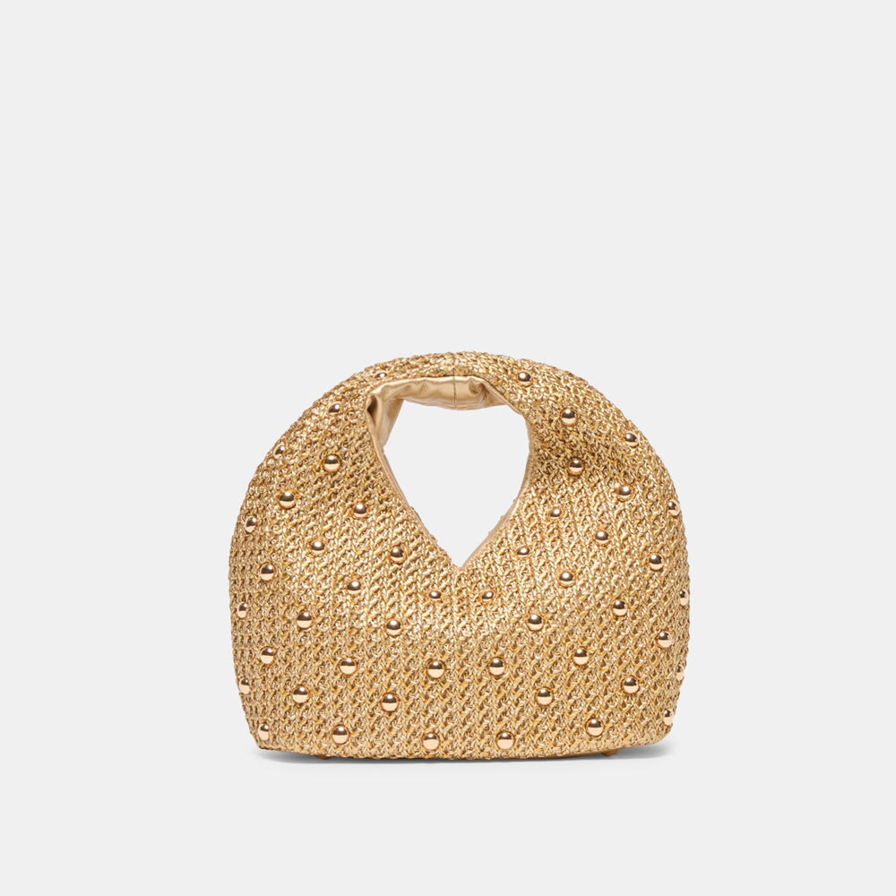 Dolce Vita HANDBAGS | Dahlia Gold Raffia Handbag