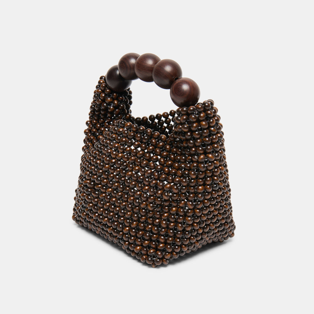 Dolce Vita HANDBAGS | CLOVER Chocolate Wood Beaded Handbag