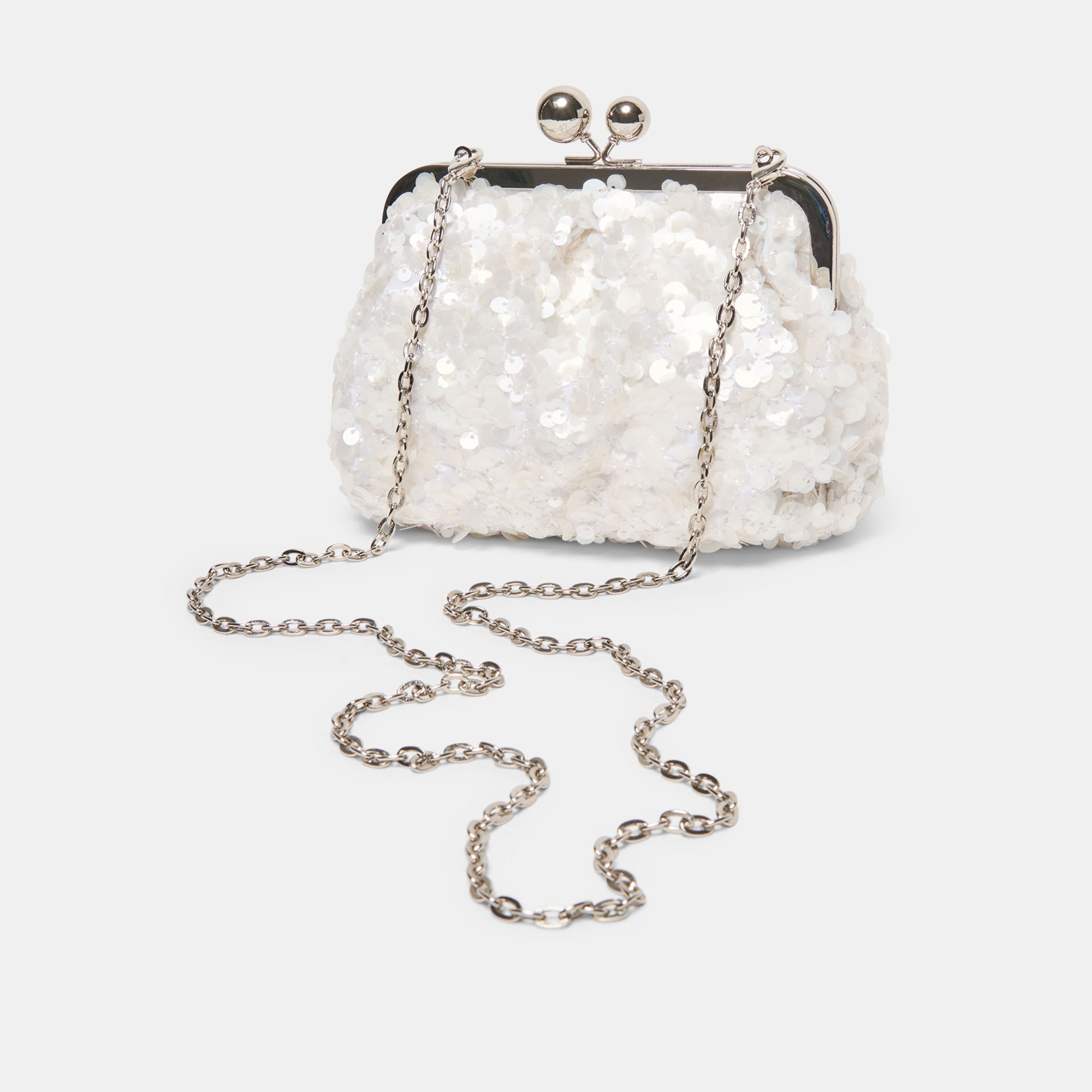 Dolce Vita HANDBAGS | Kendall White Sequin Clutch
