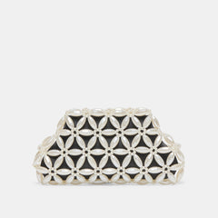 Dolce Vita HANDBAGS | Marlow Black Satin Pearl Clutch