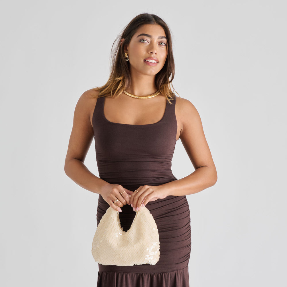 Dolce Vita HANDBAGS | Dahlia Sequin Ivory Sequin Handbag