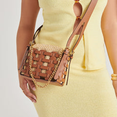 Dolce Vita HANDBAGS | CASSIS CROSSBODY SADDLE NATURAL RAFFIA
 – Dolce Vita