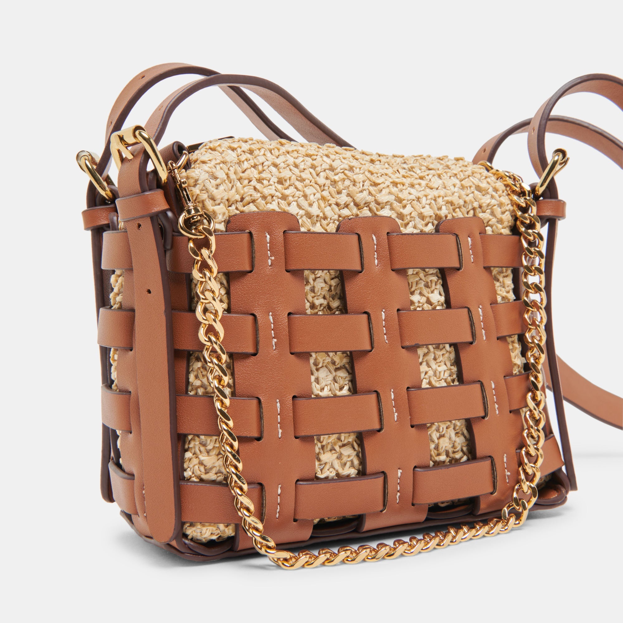 Dolce Vita HANDBAGS | CASSIS CROSSBODY SADDLE NATURAL RAFFIA
 – Dolce Vita