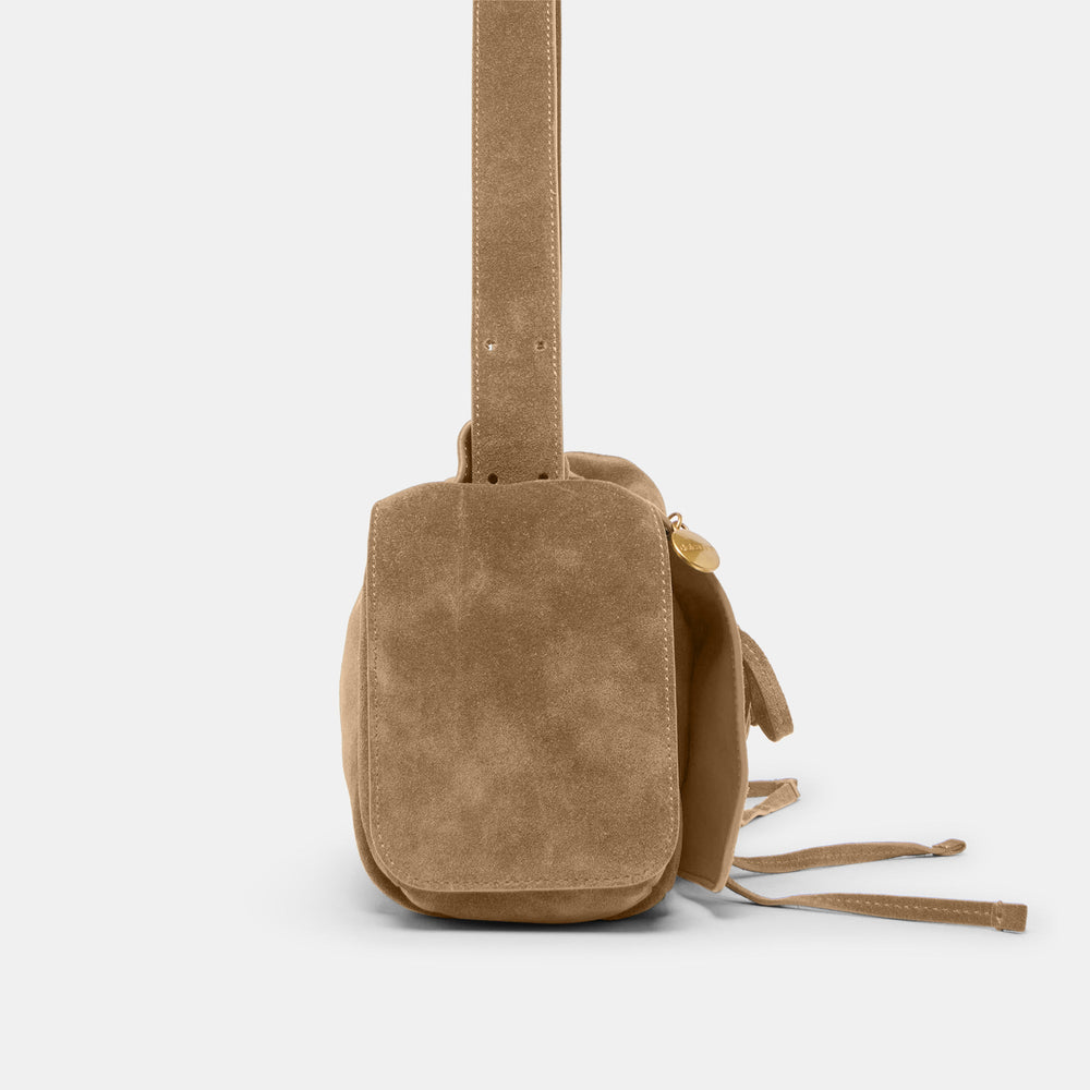 Dolce Vita HANDBAGS | Hudson Olive Suede Shoulder Bag