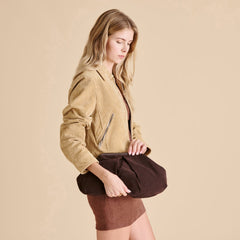 Dolce Vita HANDBAGS | Sahara Espresso Suede Clutch