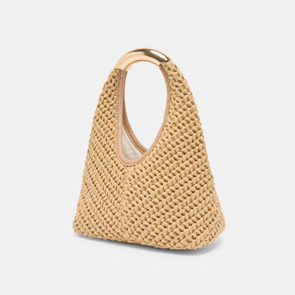 Dolce Vita HANDBAGS | EVELISE Natural Raffia Mini Handbag