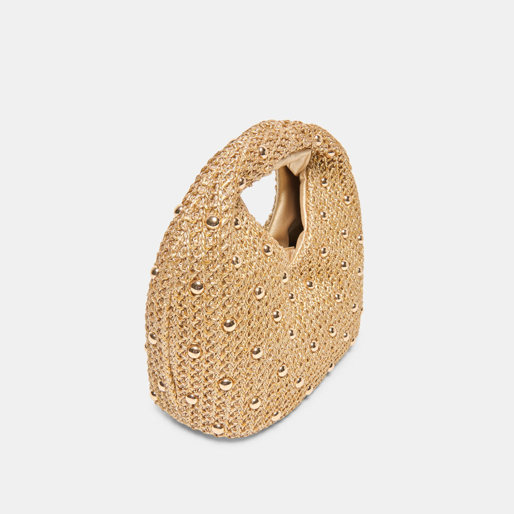 Dolce Vita HANDBAGS | Dahlia Gold Raffia Handbag