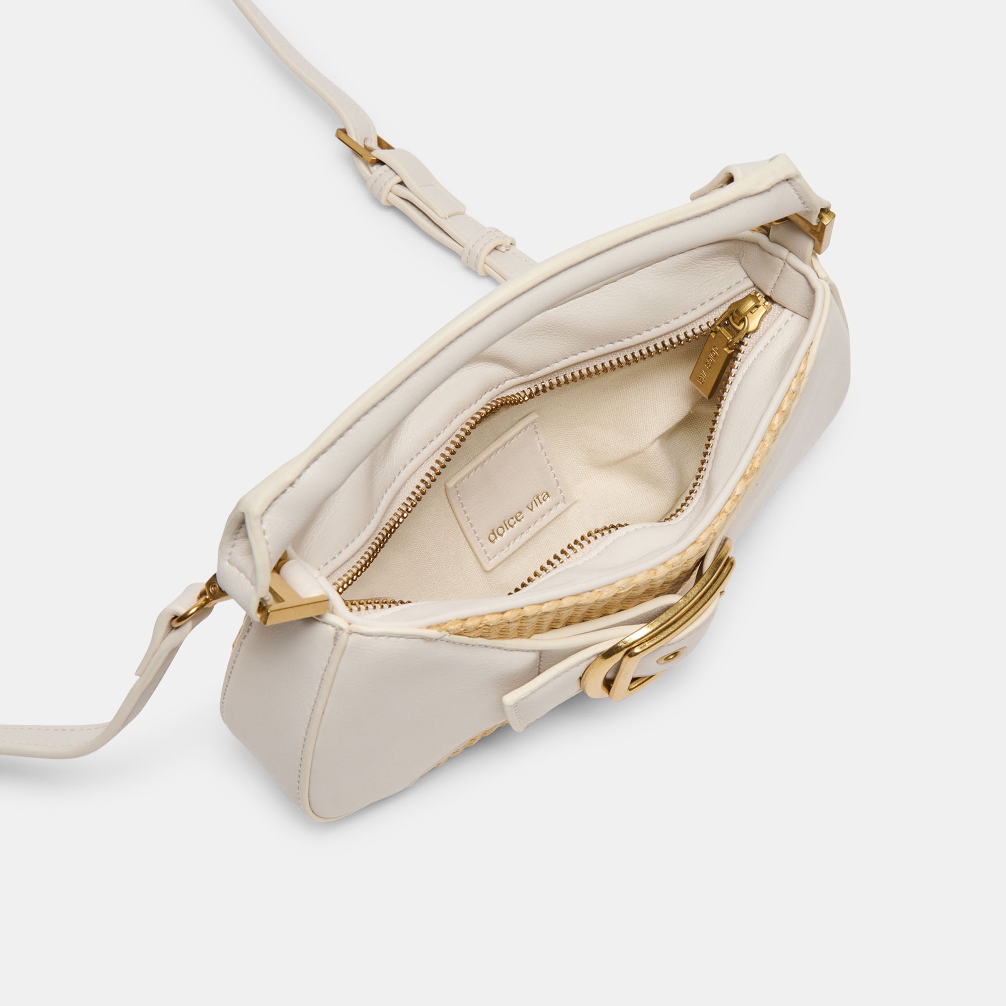 Dolce Vita HANDBAGS | Nuala Raffia White Stella Handbag