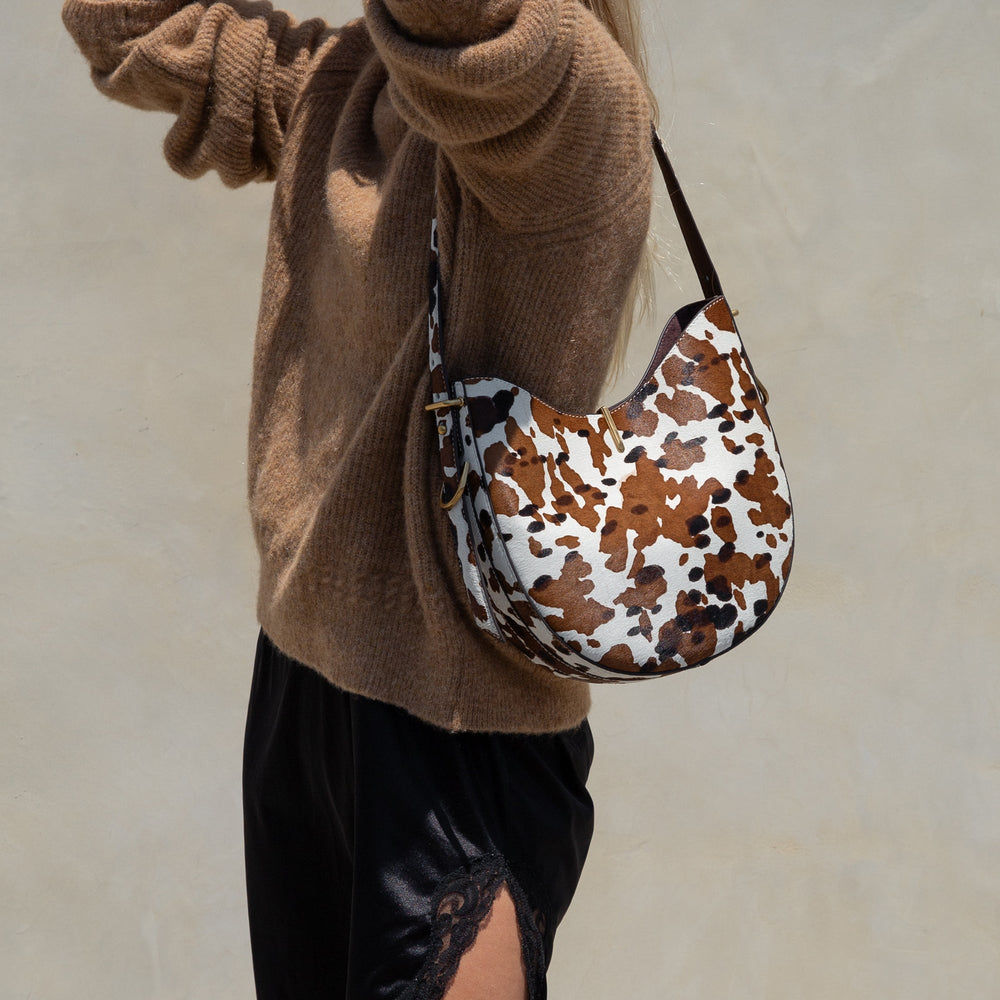 Dolce Vita HANDBAGS | Bree Cocoa Calf Hair Shoulder Bag