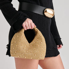 Dolce Vita ACCESSORIES | Dahlia Gold Raffia Handbag