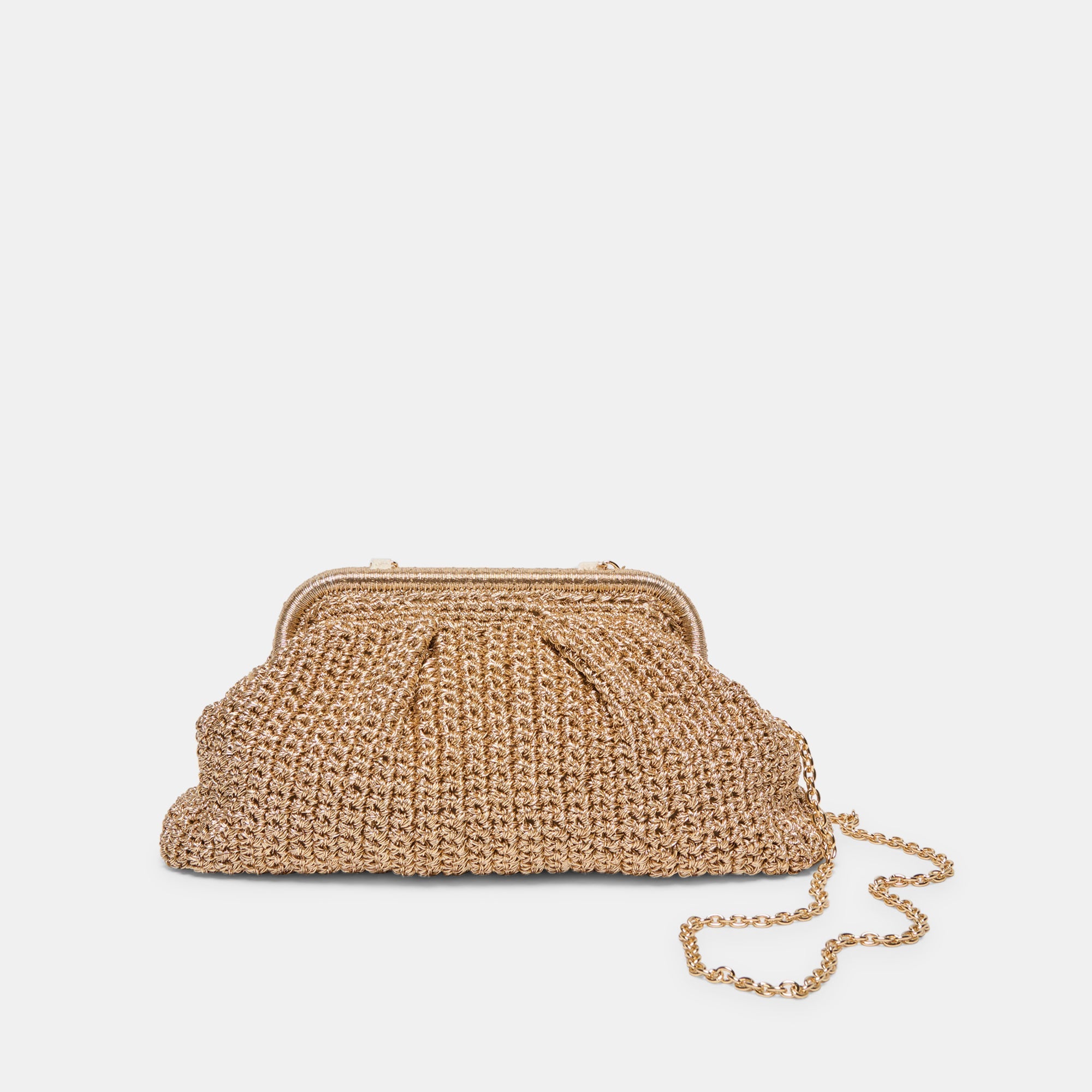 Dolce Vita ACCESSORIES | Ione Gold Crochet Clutch