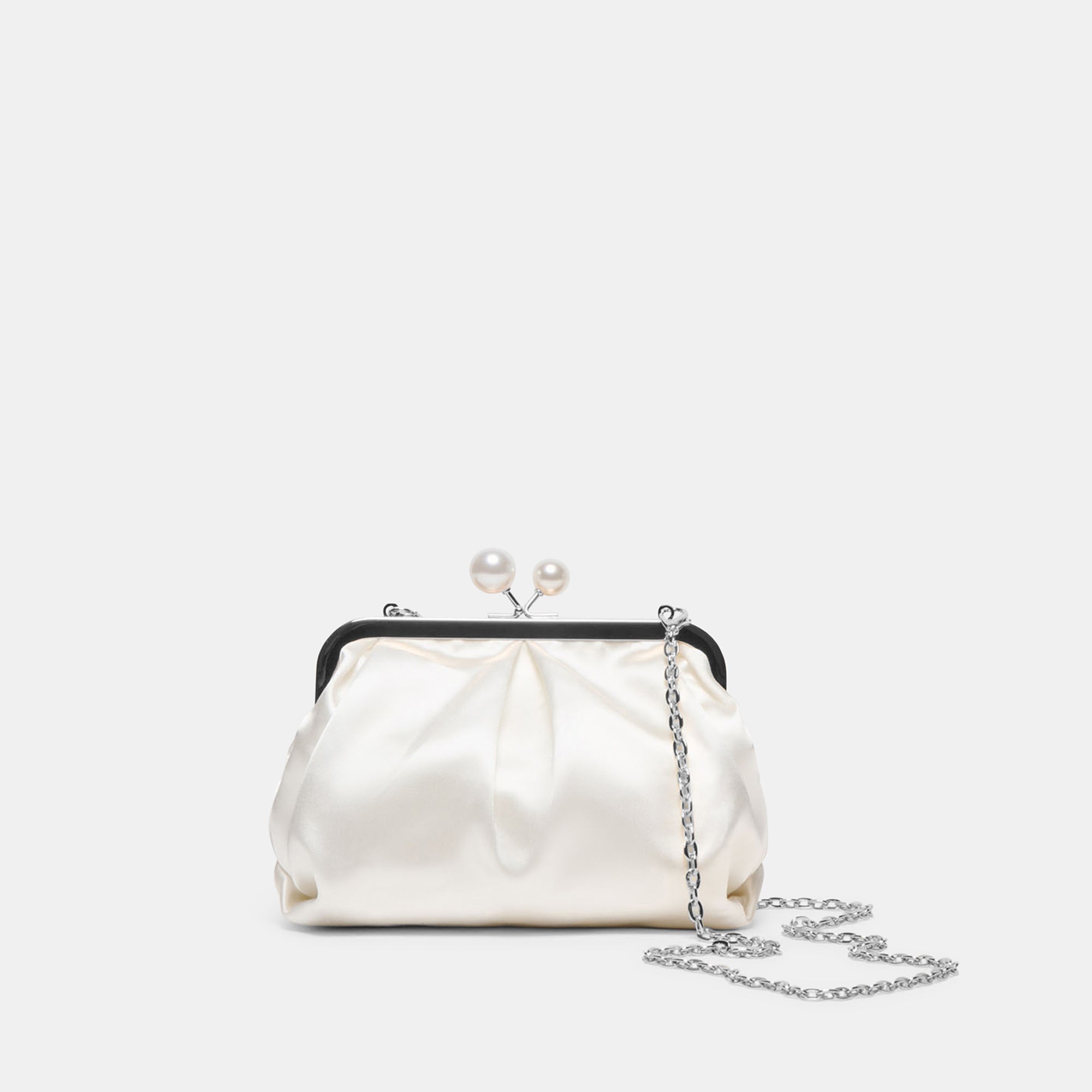 Dolce Vita ACCESSORIES | Kendall White Satin Clutch