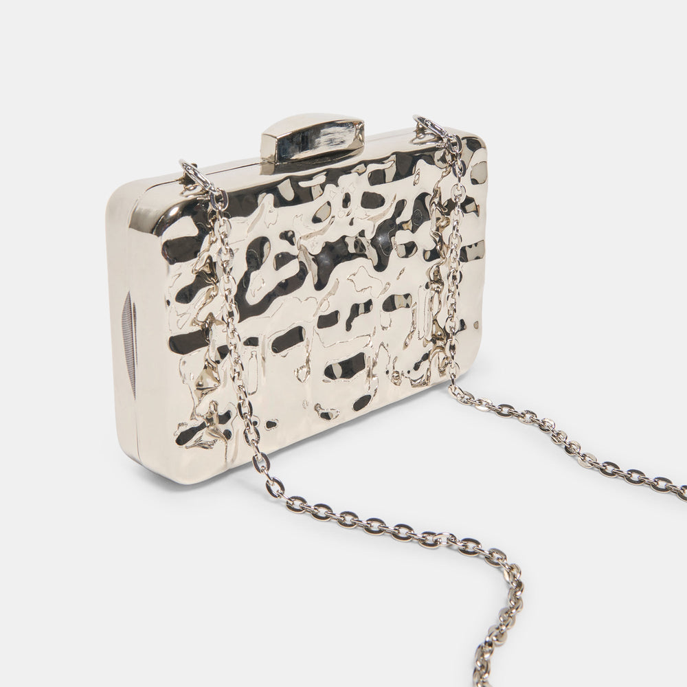 Dolce Vita ACCESSORIES | Delia Silver Metal Clutch
