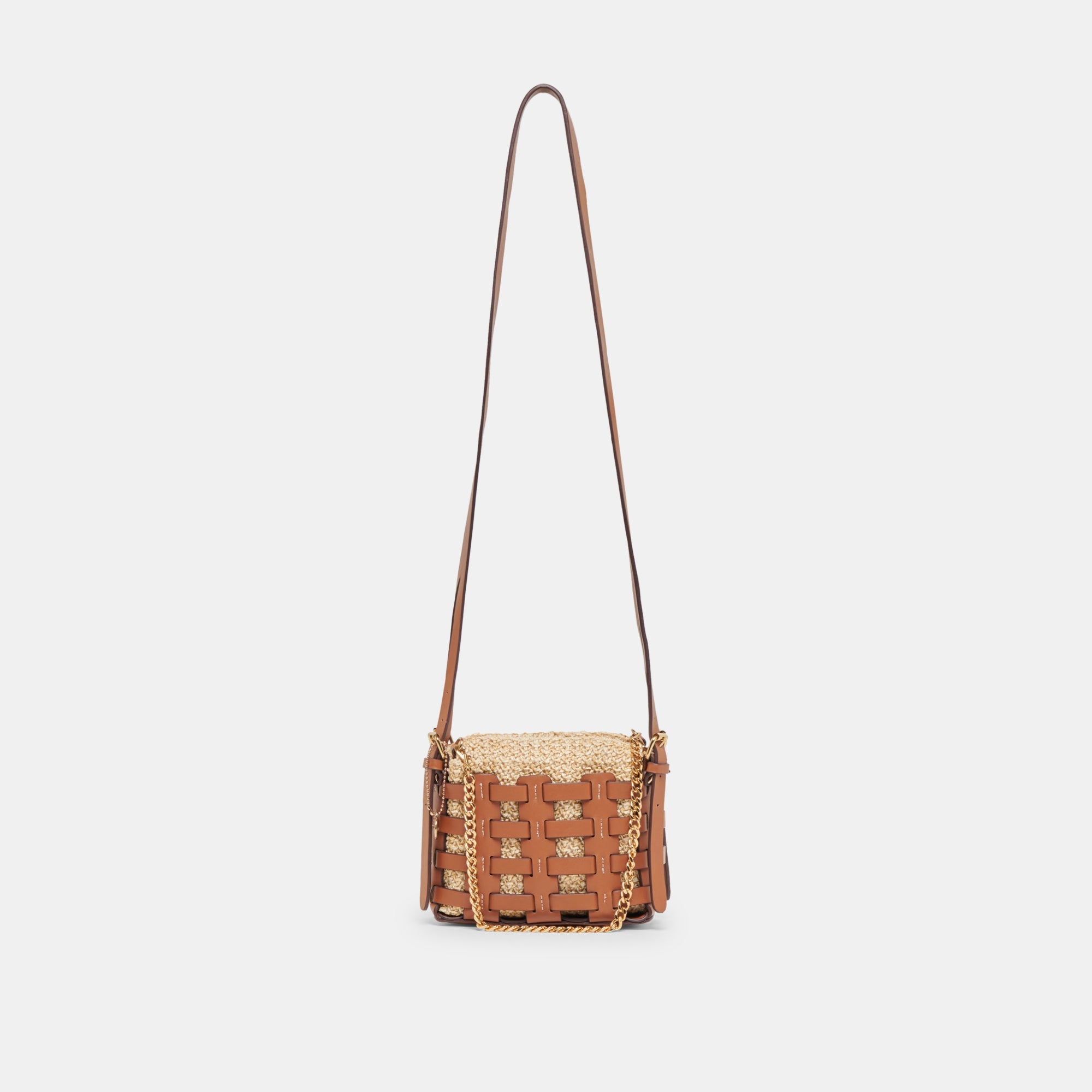 Dolce Vita ACCESSORIES | CASSIS CROSSBODY SADDLE NATURAL RAFFIA
 – Dolce Vita