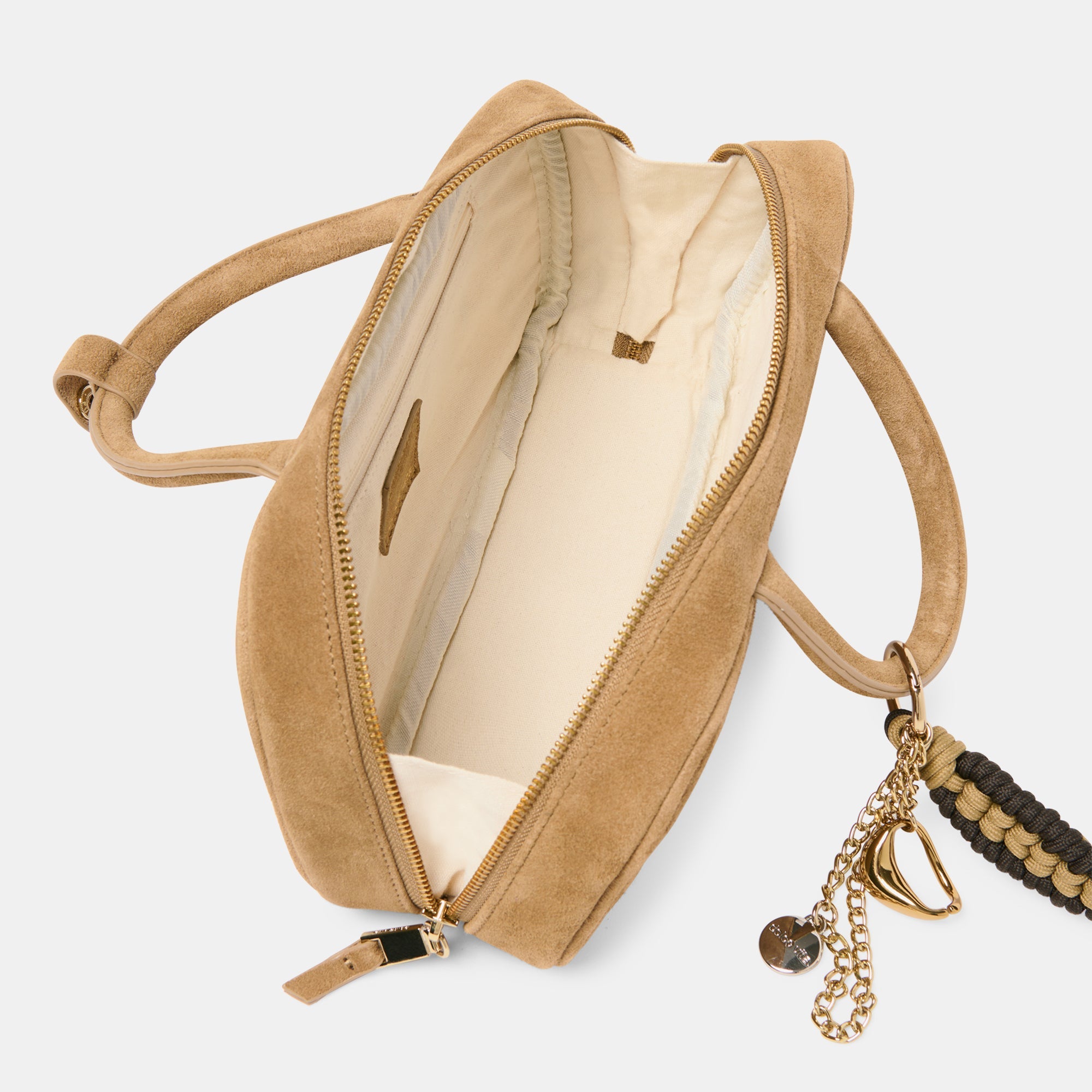 Dolce Vita ACCESSORIES | SANTINA HANDBAG TAUPE SUEDE
 – Dolce Vita