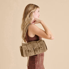Dolce Vita ACCESSORIES | Hudson Olive Suede Shoulder Bag